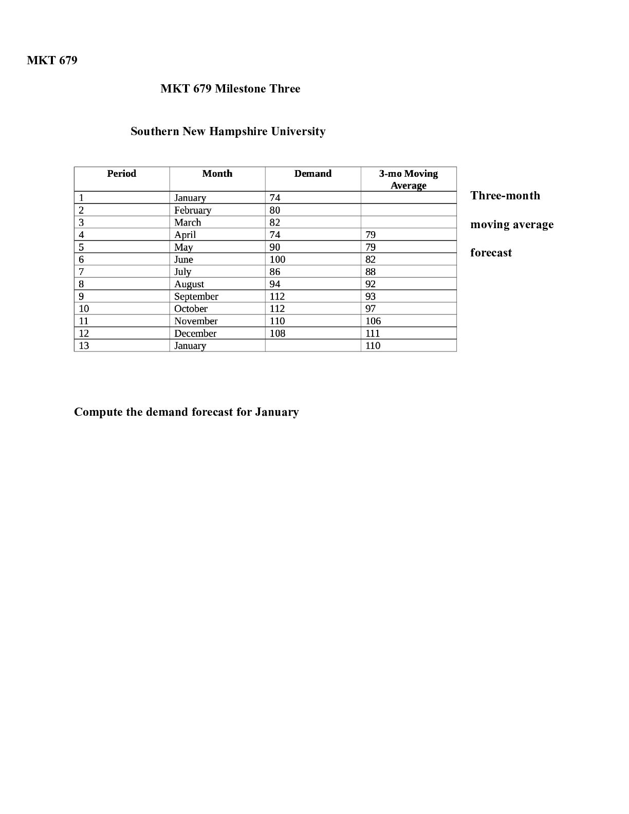 Preview image for MKT 679 Milestone Three.|    MKT 679  MKT 679 Milestone Three  Southern New Hampshire